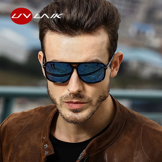 Rectangle Polarized Sunglasses Men