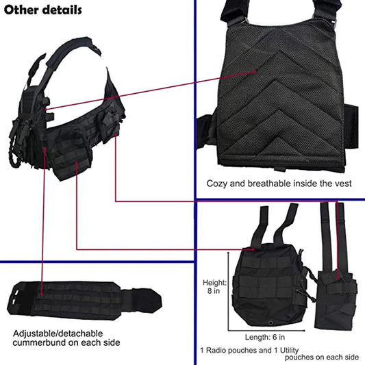 1000D Nylon Plate Carrier Tactical Vest