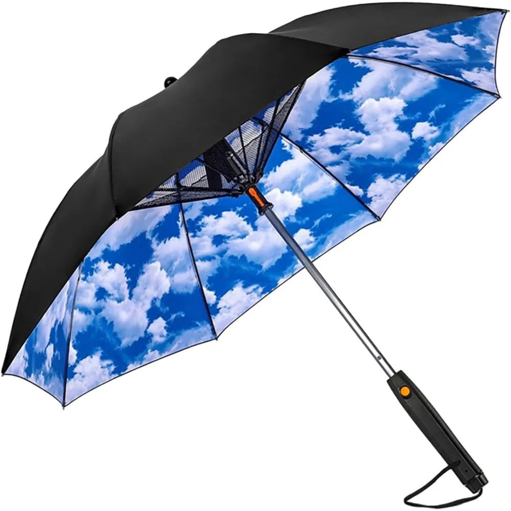 Umbrella with Fan and Mist Spray