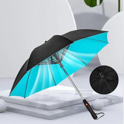 Umbrella with Fan and Mist Spray