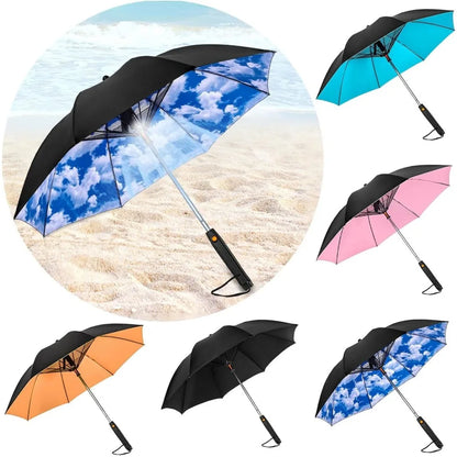 Umbrella with Fan and Mist Spray