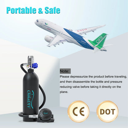 Scuba  Equipment, 1L Scuba Oxygen Tank