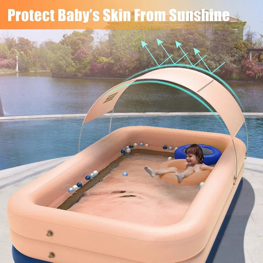 Inflatable Swimming Pool with Canopy