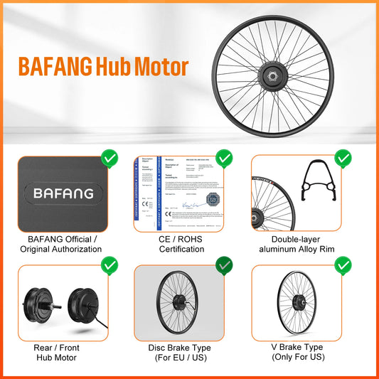 700C Electric Bike Conversion Kit Front & Rear