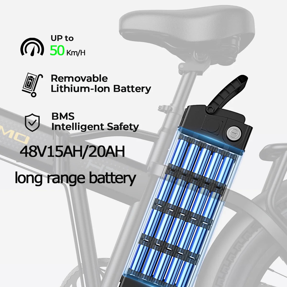 Electric ebike 20X3.0 Tire 750watt 48V