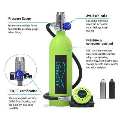 Scuba  Equipment, 1L Scuba Oxygen Tank