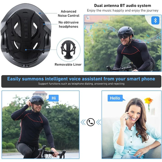 Smart Helmets for Adults with 1080P