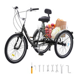 VEVOR Adult Tricycles Bike 7 Speed