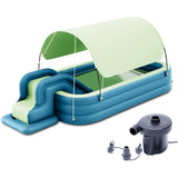 Inflatable Slide Water Pool with Awning