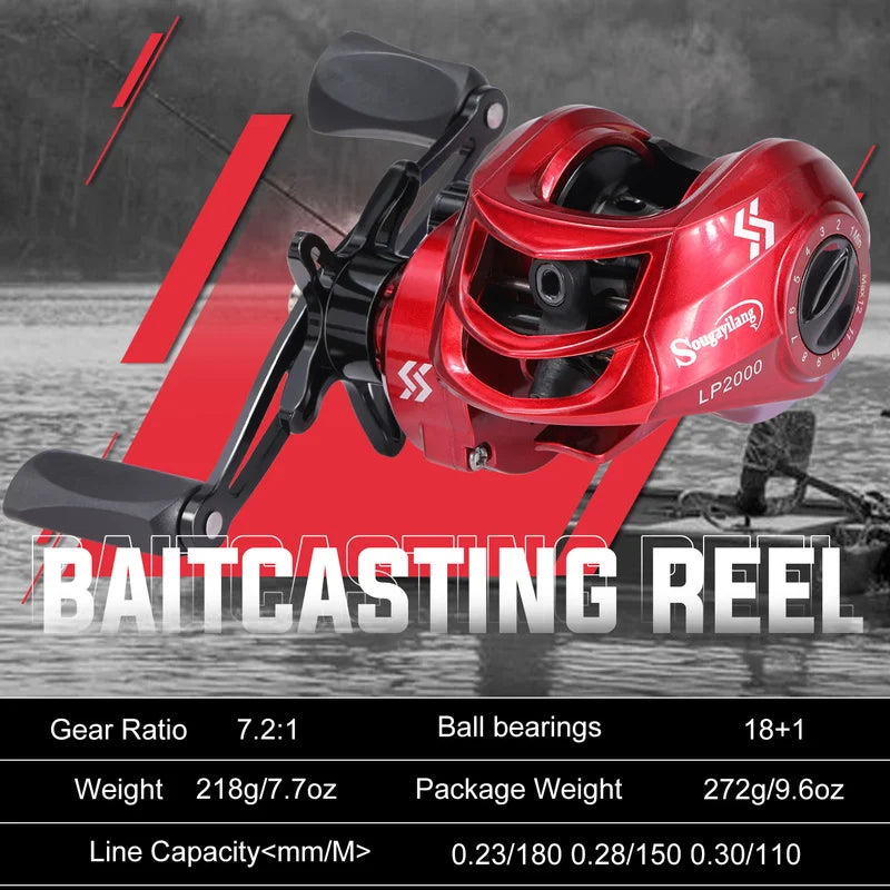 Baitcasting Fishing Reel 7.2:1